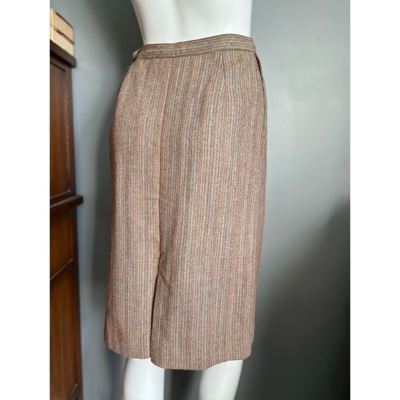 Vintage wool blend tweed career skirt - Picture 2 of 13